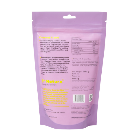By Nature Coconut Flour 200 g - Back