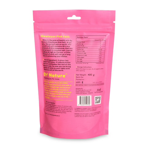 By Nature Pink Salt, 400 gm - Back Cover