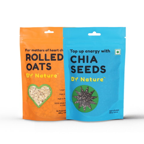 Rolled Oats and Chia Seeds
