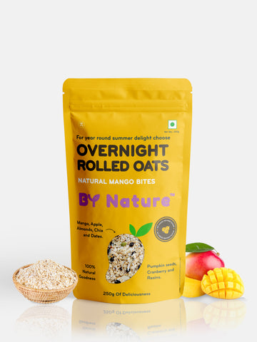 Overnight Rolled Oats - Natural Mango Bites 250 gms
